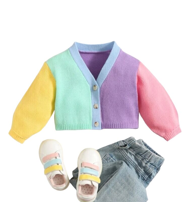 Block Color cardigan